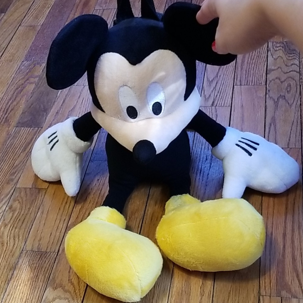 Mickey mouse stuffed animal backpack